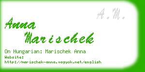 anna marischek business card